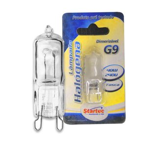 Lâmpada G9 Halógena 40w Bipino 2700k Luz Quente 220v