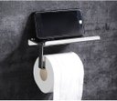 Ver imagem 1 de Porta Papel Higienico Suporte Celular Banheiro Prata Cromado