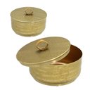 Ver imagem 2 de Caixa Porta Joia Decor em Metal Dourado C/tampa - 8,5x15cm