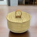 Ver imagem 3 de Caixa Porta Joia Decor em Metal Dourado C/tampa - 8,5x15cm