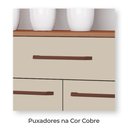 Ver imagem 4 de Armário de Cozinha Iguape 100% Mdf Tuboarte 5 Portas e 1 Gaveta Freijó Off White