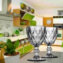Ver imagem 2 de Jogo de Taças de Água Diamante Transparente - 6 Peças | Linha Color Taças