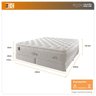 Cama Box King Branco + Colchão Molas Ensacadas Látex Visco Gel Kingston 193x203x68cm - 3
