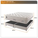 Ver imagem 3 de Cama Box King Branco + Colchão Molas Ensacadas Látex Visco Gel Kingston 193x203x68cm