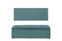Ver imagem 1 de Kit Cabeceira e Calçadeira Vitoria 138 cm Suede Azul Tiffany