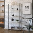 Ver imagem 2 de Estante Livreiro Multiuso Dynamica Industrial 80cm 5 Prateleiras C08 Snow - Mpozenato