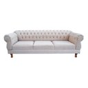 Ver imagem 1 de Sofá Chesterfield Capitone Elisabeth Suede Amarelo 2,30cm:NUDE