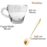 Jogo de Xícara Pires Madeira Colher Mesa Posta Cafe da Manha - 6
