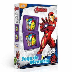 Jogo da Memória Infantil - Marvel - Avengers - 48 peças - Toyster