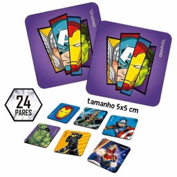 Jogo da Memória Infantil - Marvel - Avengers - 48 peças - Toyster - 2