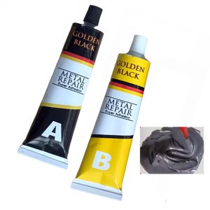 Super Cola Epoxi Metal Aço Aluminio Vazamento Rachadura Secagem Rapida Reparo Resistente Leva Pro Pe