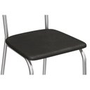 Ver imagem 4 de Conjunto: Mesa Sala Jantar Loire c/ Tampo Vidro 150cm + 6 Cadeiras Lisboa Cromado/Courano Preto - Ka