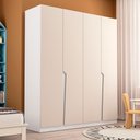 Ver imagem 1 de Guarda-roupa Infantil Colorino 4 Portas 4 Gavetas Branco/creme - Politorno