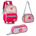 Ver imagem 1 de Kit Escolar - Happy - Mochila + Lancheira + Estojo - Holográfico - Clio Style