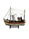 Ver imagem 1 de Escultura Decorativa Barco em Madeira 29cm Rjm2008 Btc