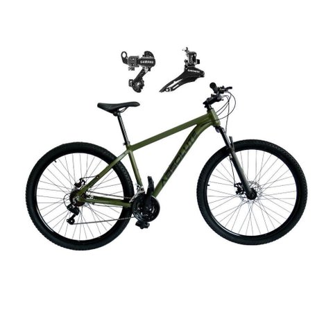 Bicicleta Aro 29 Absolute Nero 5 Alumínio 21V Câmbios Shimano Mountain Bike Freio a Disco Oliva 15