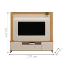 Ver imagem 3 de Painel Home para TV Sala de Estar Munique Tauari Off White 190cm