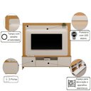 Ver imagem 2 de Painel Home para TV Sala de Estar Munique Tauari Off White 190cm