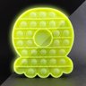 Pop It Brilha no Escuro Fluorescente Polvo Fidget Toy Brinquedo Anti Stress Sensorial - Amarelo - 1