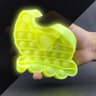 Pop It Brilha no Escuro Fluorescente Polvo Fidget Toy Brinquedo Anti Stress Sensorial - Amarelo - 4
