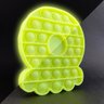 Pop It Brilha no Escuro Fluorescente Polvo Fidget Toy Brinquedo Anti Stress Sensorial - Amarelo - 2