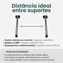 Ver imagem 3 de Suporte para Pia de Parafusar 2 Un Mão Francesa 50cm Preto Grapa Parede Granito Balcão Microondas