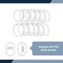 Ver imagem 5 de 1 Cortina Box Banheiro PVC Grossa Antimofo Ilhós Az 140x200