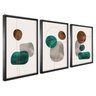 Quadro Decorativo 3 Telas Composição Iii Diversos Tamanhos - 3