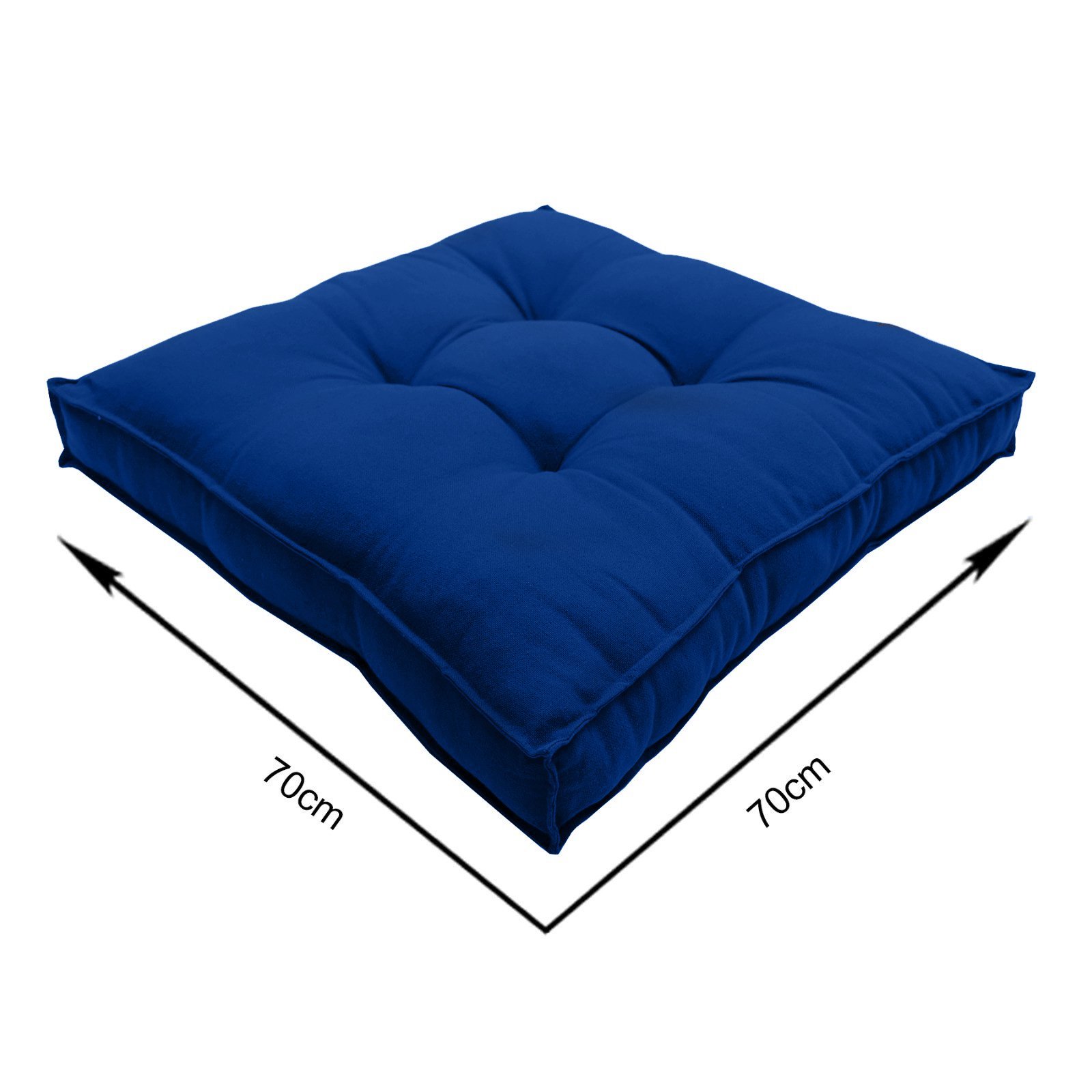 Almofada Futon Decoração 70x70 Cm Azul Royal - 4