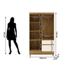 Ver imagem 5 de Guarda-Roupa Solteiro 4 Portas 2 Gavetas Panama