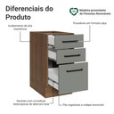 Ver imagem 5 de Balcão Agata 3 Gavetas MDP 40cm Cinza Madesa