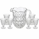 Ver imagem 1 de Conjunto de Jarra com 6 Taças de Água de Cristal Lile 1,5L / 230ml Lyor