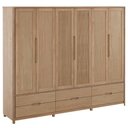 Ver imagem 5 de Guarda Roupa Casal Benton F06 6 Portas de Bater 6 Gavetas Madeira Maciça Tauari Lyam Decor