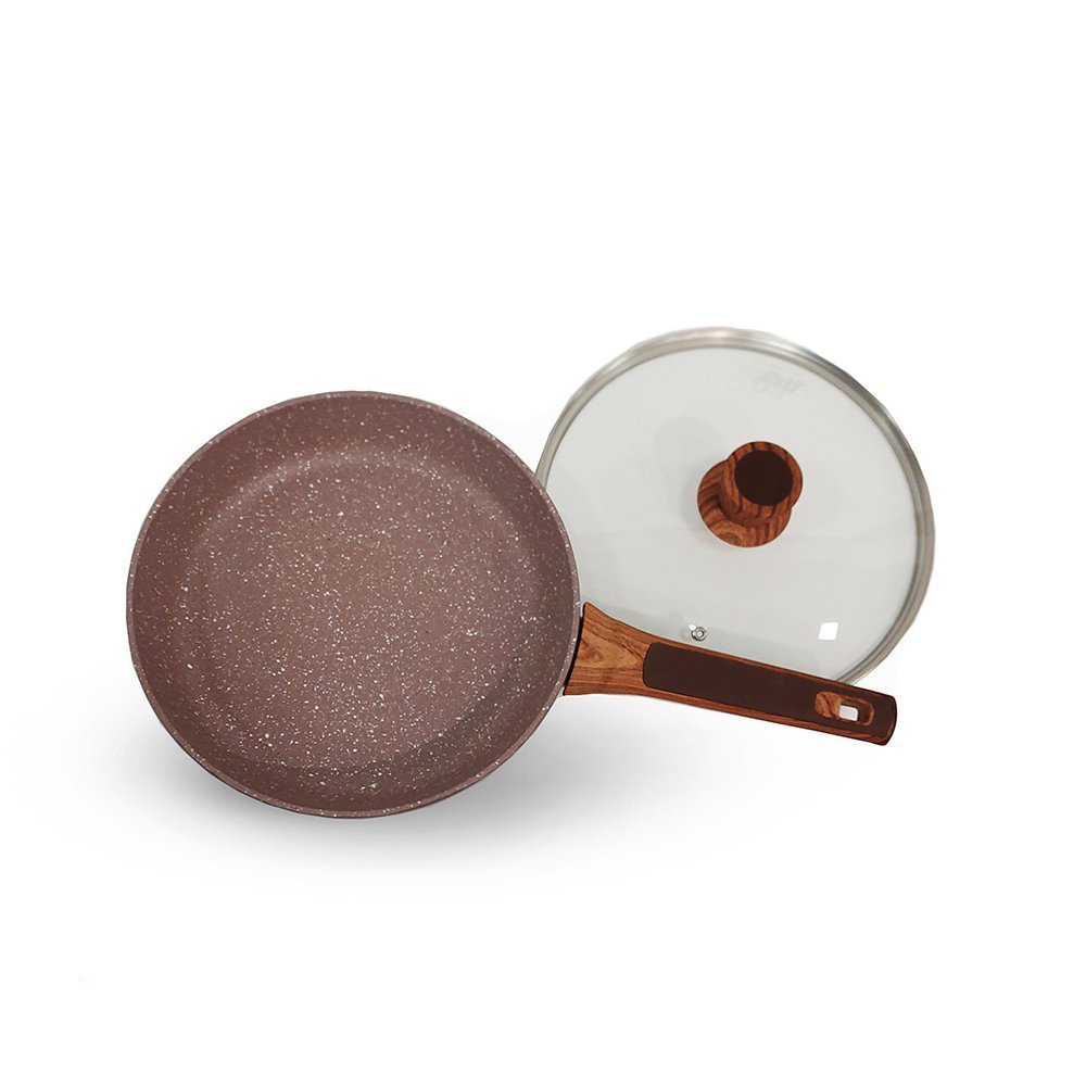 Frigideira pó de mármore com tampa 26cm - 5