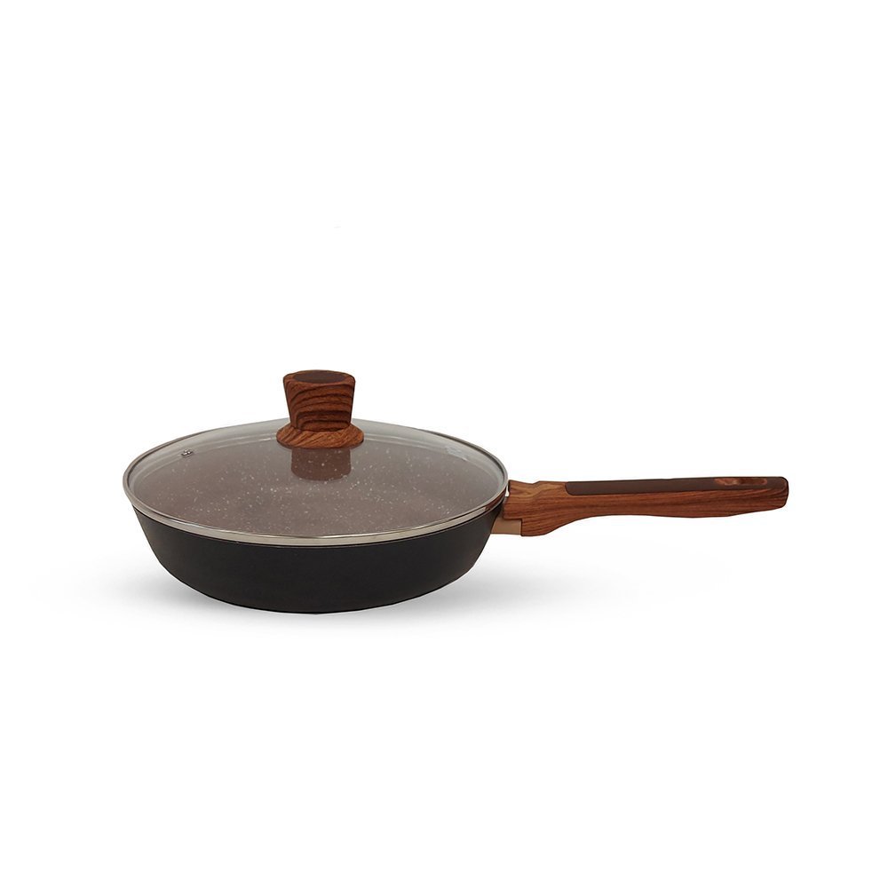 Frigideira pó de mármore com tampa 26cm - 4