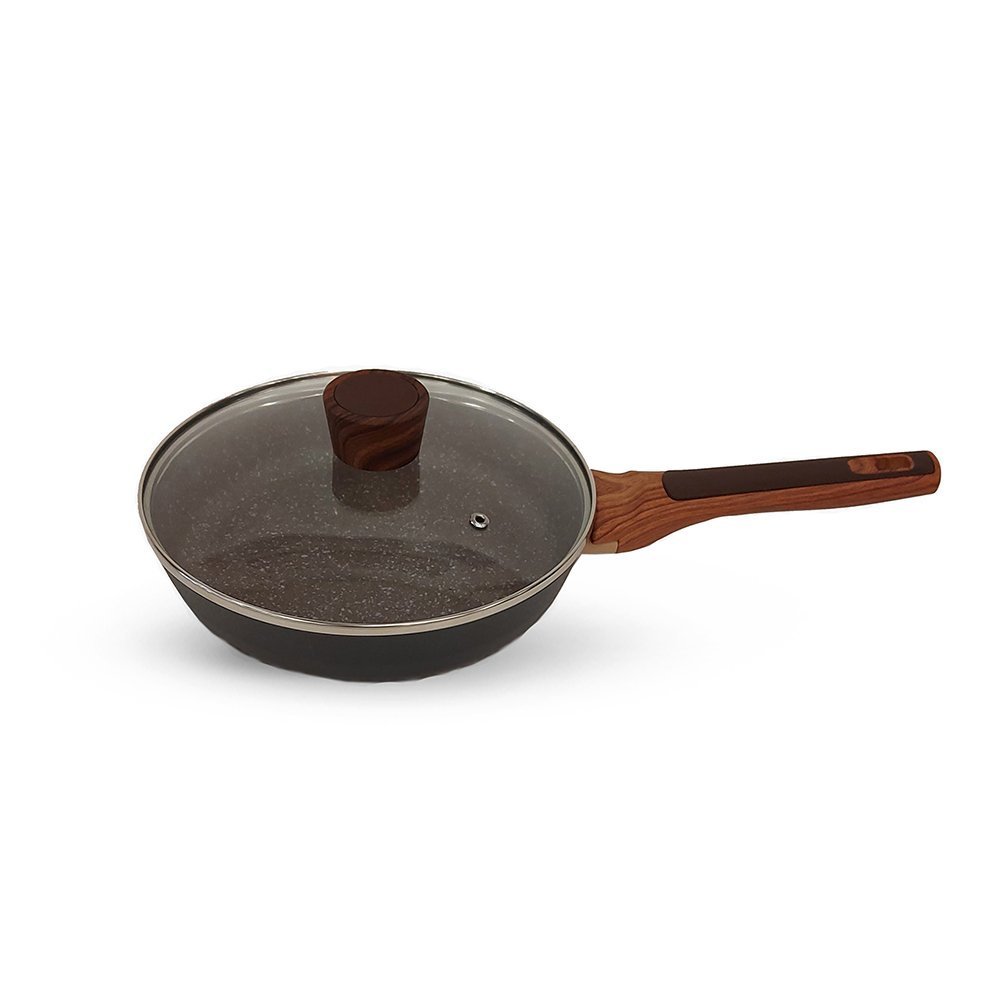 Frigideira pó de mármore com tampa 26cm - 1