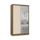 Ver imagem 1 de Guarda Roupa Modulado 2 Portas de Correr com Espelho 134cm Veneza Luciane Móveis