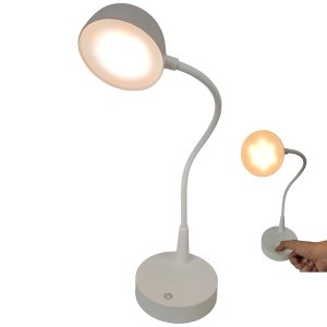 Luminaria Abajur de Mesa 3 Tons Led Touch Bateria Recarregavel Usb Flexivel Casa Sala Quarto Cabecei