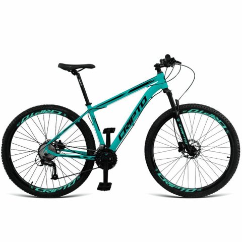 Bicicleta Aro 29 Cripto 24 Marchas e Freios a Disco - Verde Anis-preto - 15" Verde Anis-preto