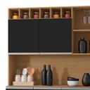 Ver imagem 7 de Cozinha Compacta 130cm com 6 Portas 1 Gaveta Alice Preto/amêndoa - Ajl Móveis