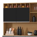 Ver imagem 6 de Cozinha Compacta 130cm com 6 Portas 1 Gaveta Alice Preto/amêndoa - Ajl Móveis