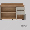 Ver imagem 5 de Cozinha Modulada 340m Firenze C/ Balcão 120m de Pia S/ Tampo -amêndola Touch/ Nude Prime Tx Demóbile