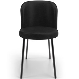 Cadeira para Sala de Jantar Cozinha Estofada Gavi L02 Couríssimo Preto - Lyam Decor - 3