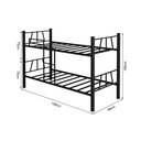 Ver imagem 4 de Beliche Metálico Solteiro Reforçado em Aço com Escada para Otimizar Espaço no Quarto - Preto
