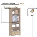 Ver imagem 3 de Guarda-roupa França 2 Portas 1 Gavetas Amêndoa