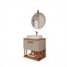Gabinete de Banheiro Duna 60 com Espelho Lua Cappuccino/freijo - Mgm - 1
