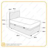 Cama Box Baú + Cabeceira Cassis e Colchão Solteiro Ortobom Light D23 88cm - 2