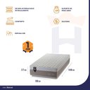 Ver imagem 3 de Conjunto Cama Box Solteiro Sheffield 88x188x65 c/ Molas Ensacadas