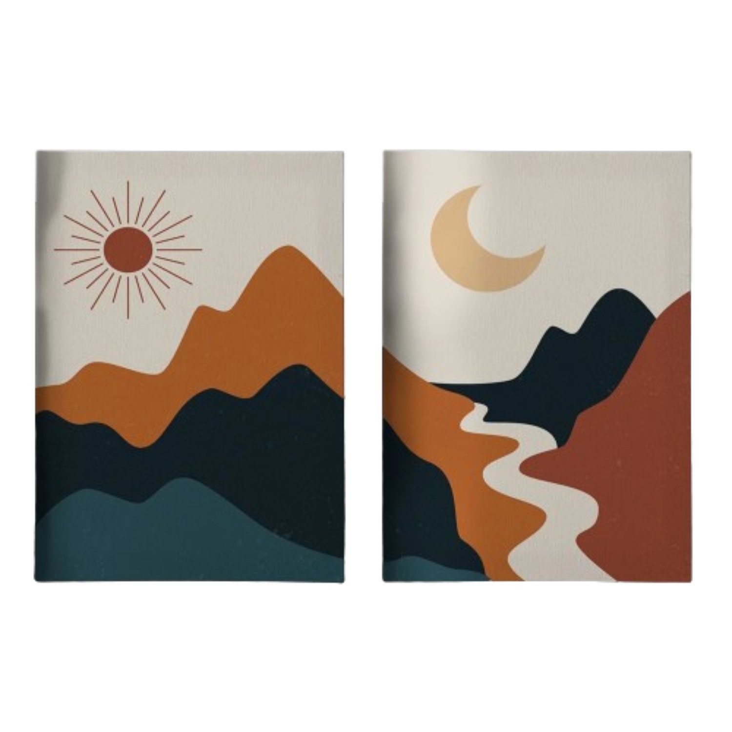 Quadro Decorativo 2 Telas Paisagem Minimalista Diversos Tamanhos - 2