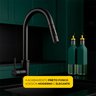 Torneira Misturador Monocomando Extensível Cozinha Gourmet de Bancada Aço Inox 304 Preta Brinovar - 9